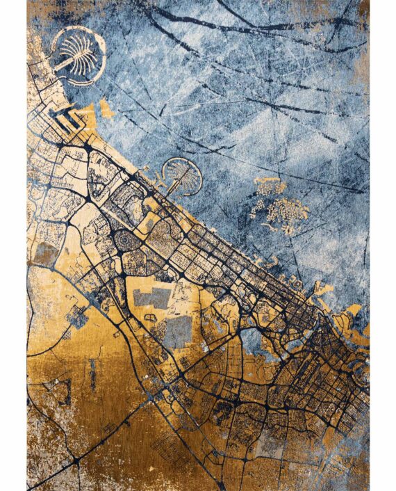 Louis De Poortere teppich Cities Dubai 9698 Gold Sea